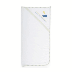 Bebitof Balıklı Bebek Havlu 40026 Beyaz
