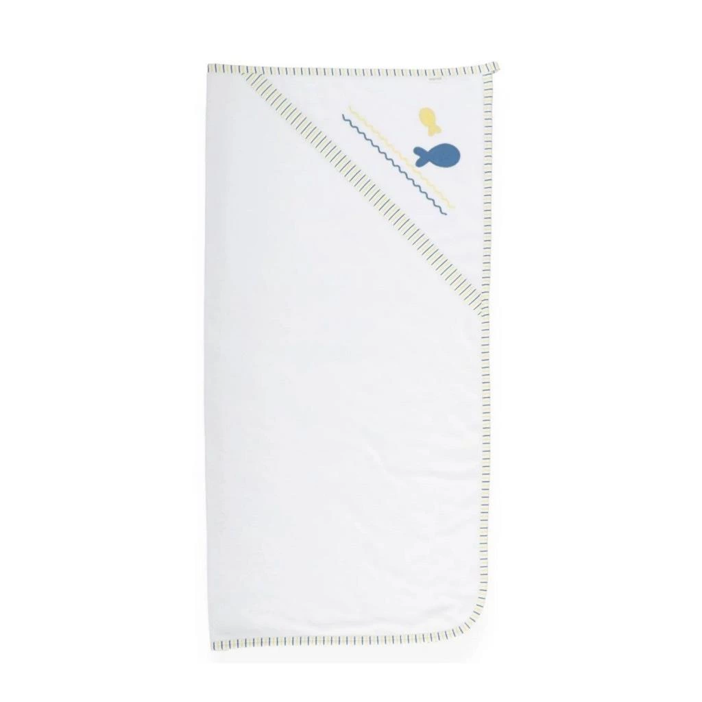 Bebitof Balıklı Bebek Havlu 40026 Beyaz