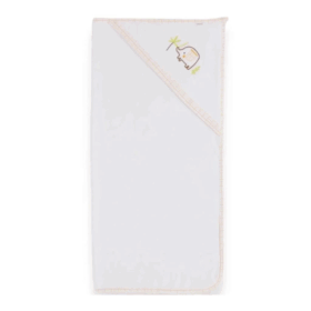 Bebitof Ekoseli Fil Bebek Havlu 40028 Beyaz