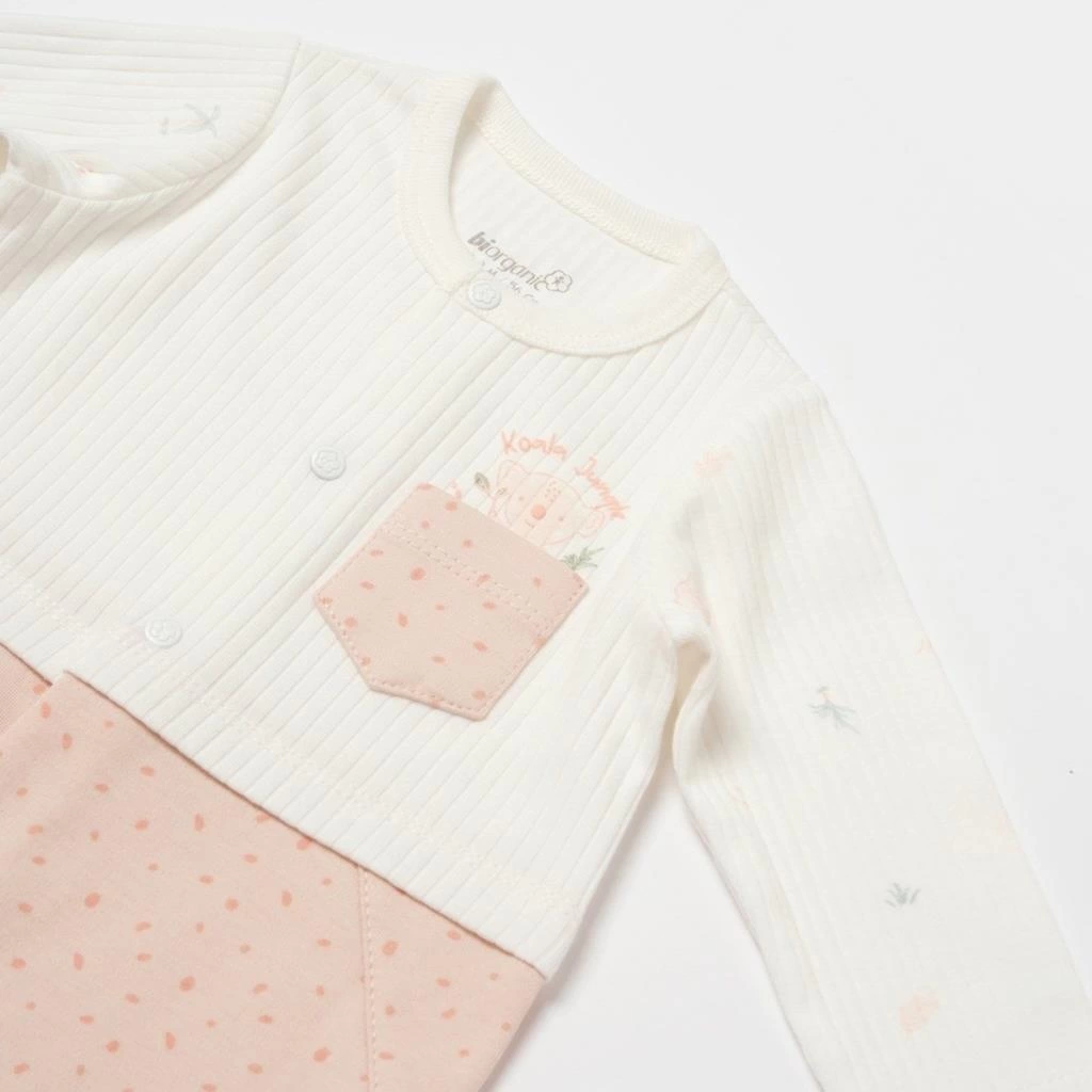 Bibaby Biorganic Koala Jungle Bebek Tulum 60733 Pembe - Görsel 3