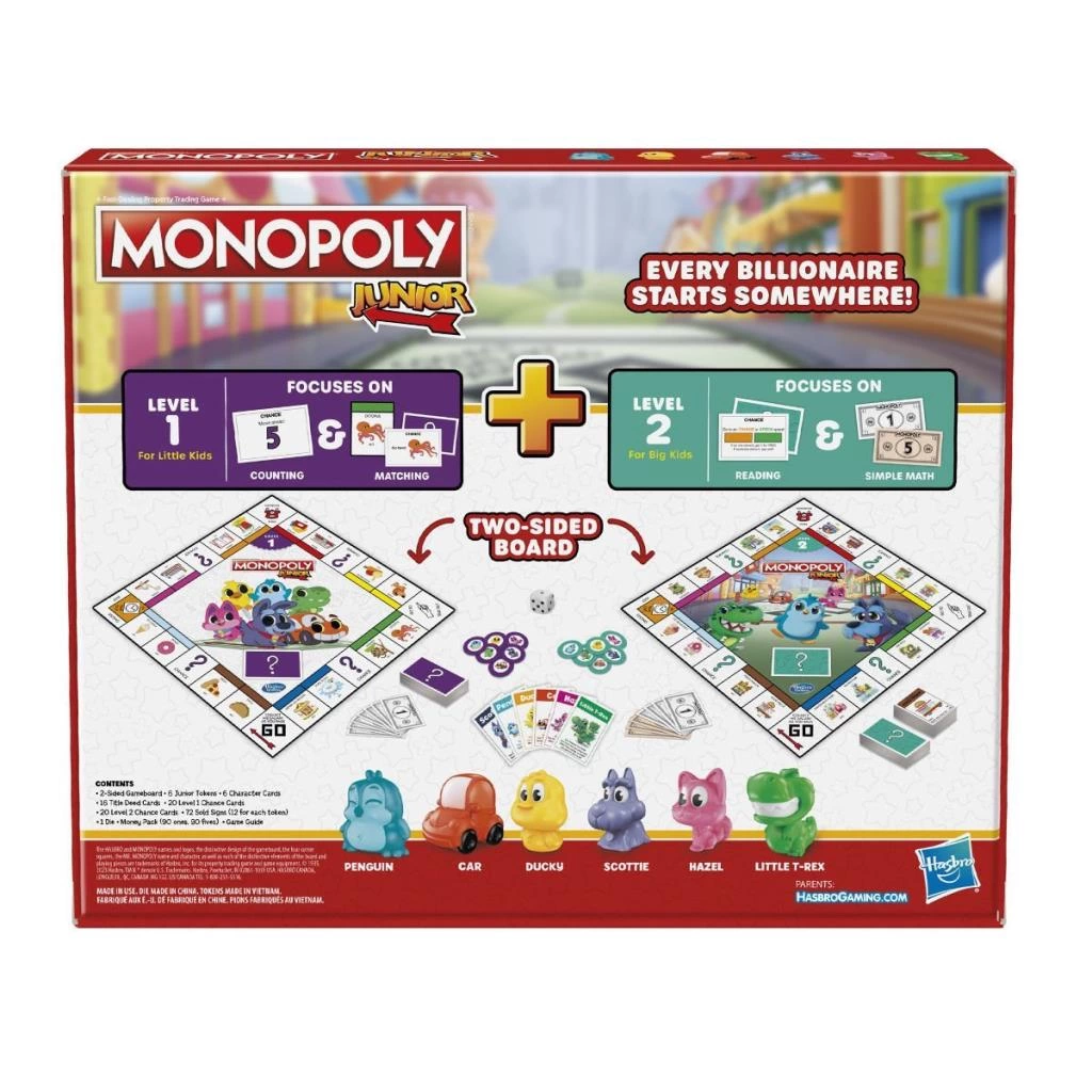 F8562 Gaming - Monopoly Junior 2'si1 arada +4 yaş - Görsel 5
