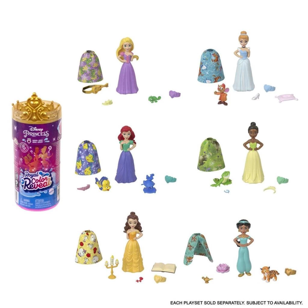 Çocuk HMB69 Disney Prensesleri Color Reveal Renk Değiştiren Ana Karakter Bebekler - 1.Seri - Görsel 5