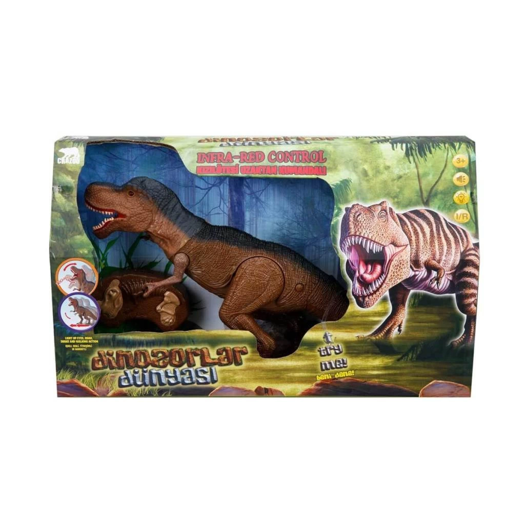 Infrared Kumandalı Sesli ve Işıklı Hareketli Dinozor - Görsel 2