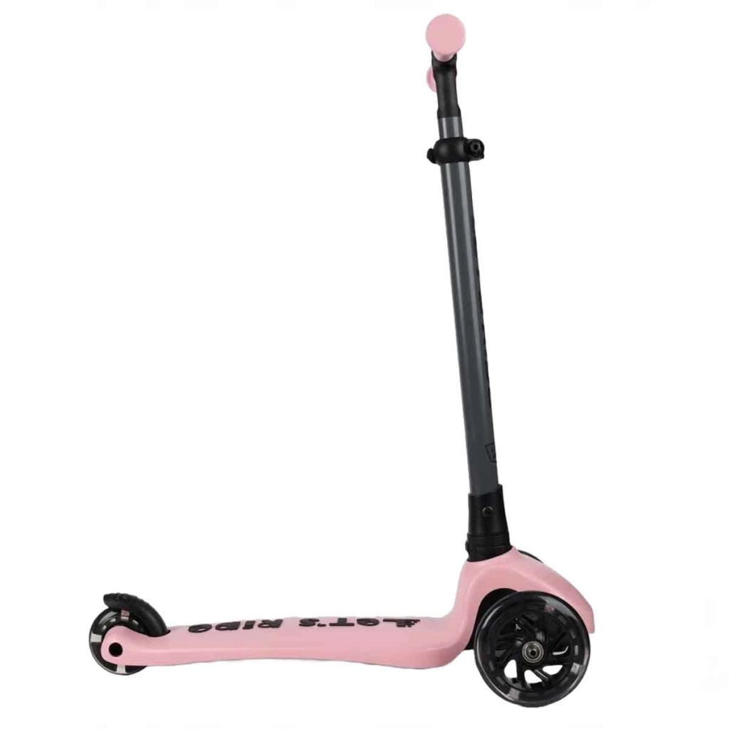 Let's Ride Two Işıklı Katlanabilir 3 Tekerlekli Scooter Pembe - Görsel 2