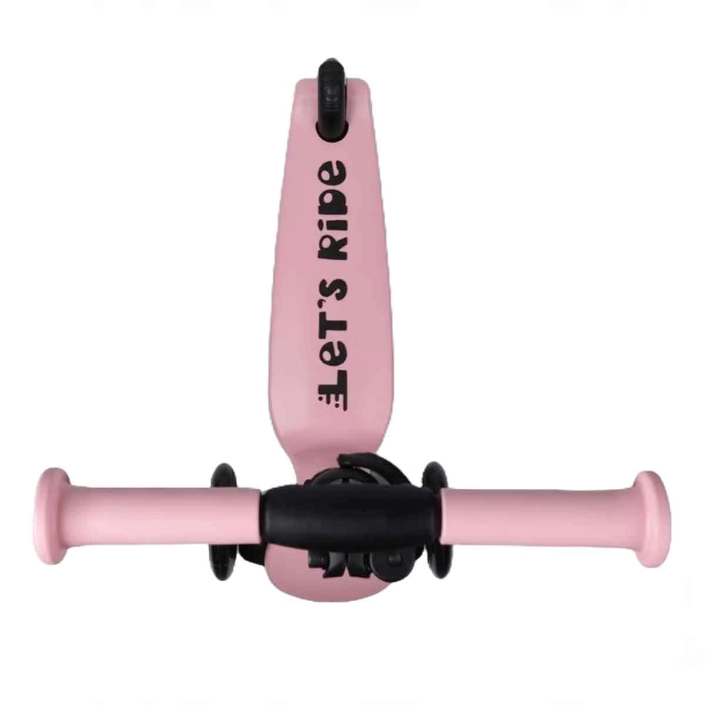 Let's Ride Two Işıklı Katlanabilir 3 Tekerlekli Scooter Pembe - Görsel 4