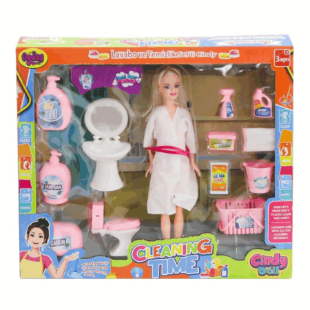 02452 Cindy Doll Bebek Lavabo ve Temizlik Seti  -Oydaş Oyuncak