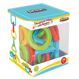 Şekilleri Öğreten Renkli Askılı Eğitici Oyuncak  Seti