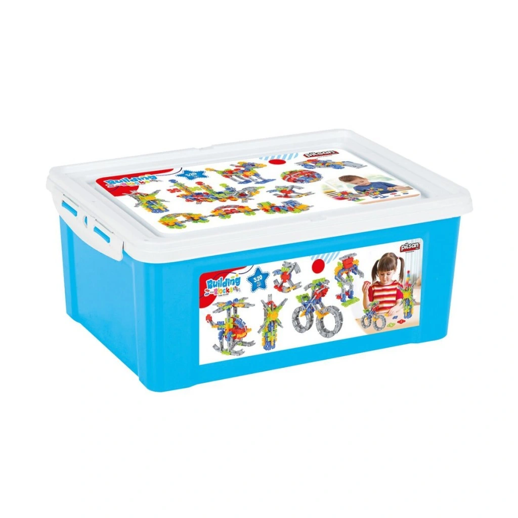 Eğitici Oyuncak 03 508 BUILDING BLOCKS 320 PARÇA 10 LİTREE SAKLAMA KABINDA - Görsel 3