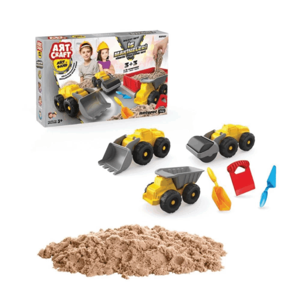 Çocuk 03727 İş Makineleri Kum Seti 750 gr -Dede - Görsel 2
