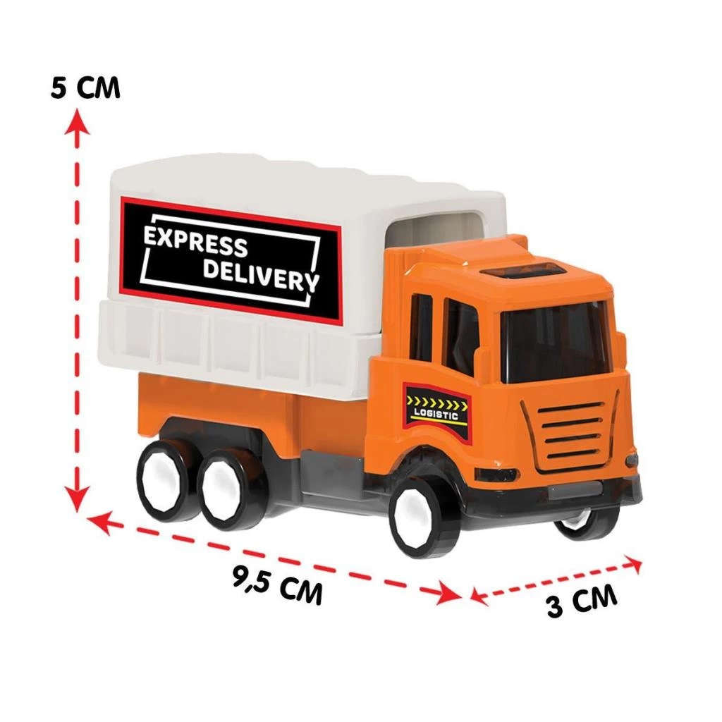 07 628 Çocuk Çek Bırak Mini Kamyonlar İş Serisi (Adet) - Görsel 2