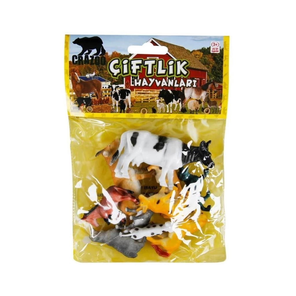 Çocuk 0703 Sunman, Çiftlik Hayvanları Poşetli Hayvan Oyun Seti - Görsel 2