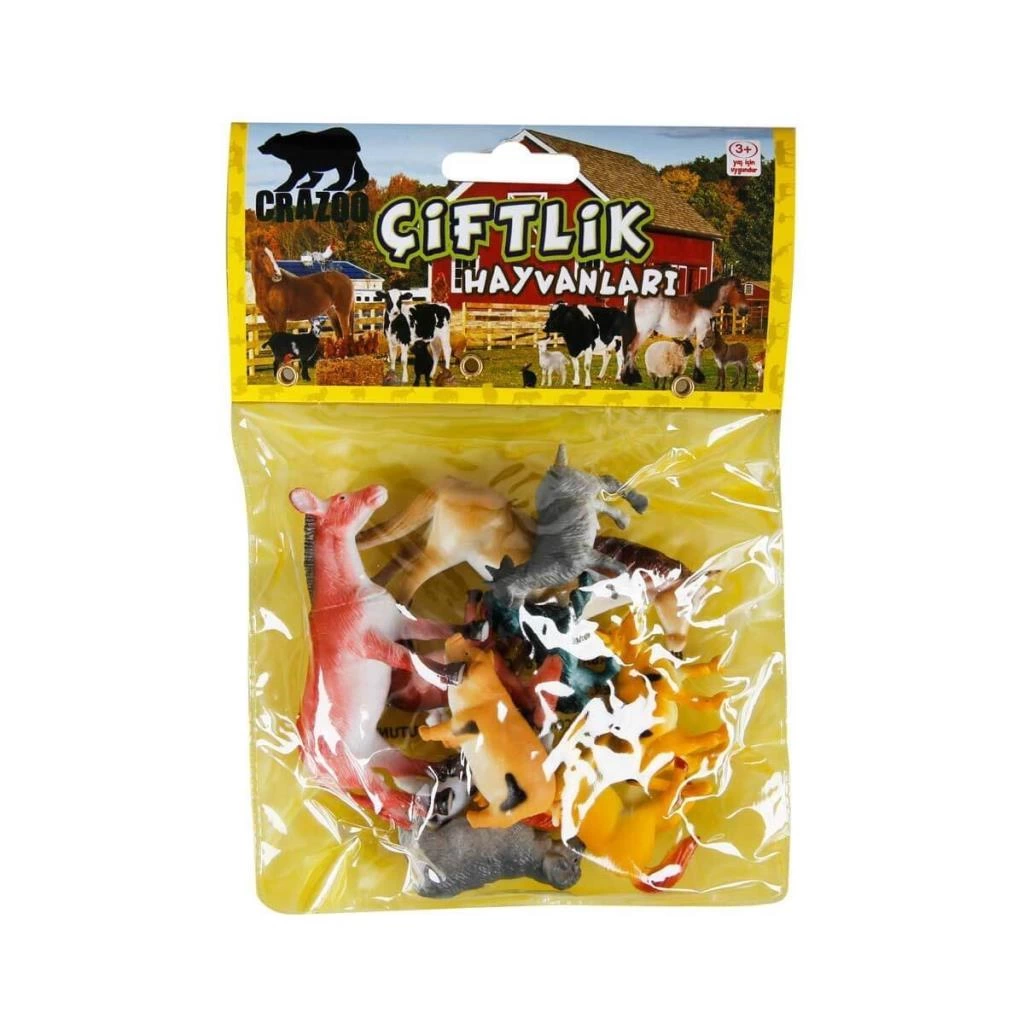 Çocuk 0703 Sunman, Çiftlik Hayvanları Poşetli Hayvan Oyun Seti - Görsel 4