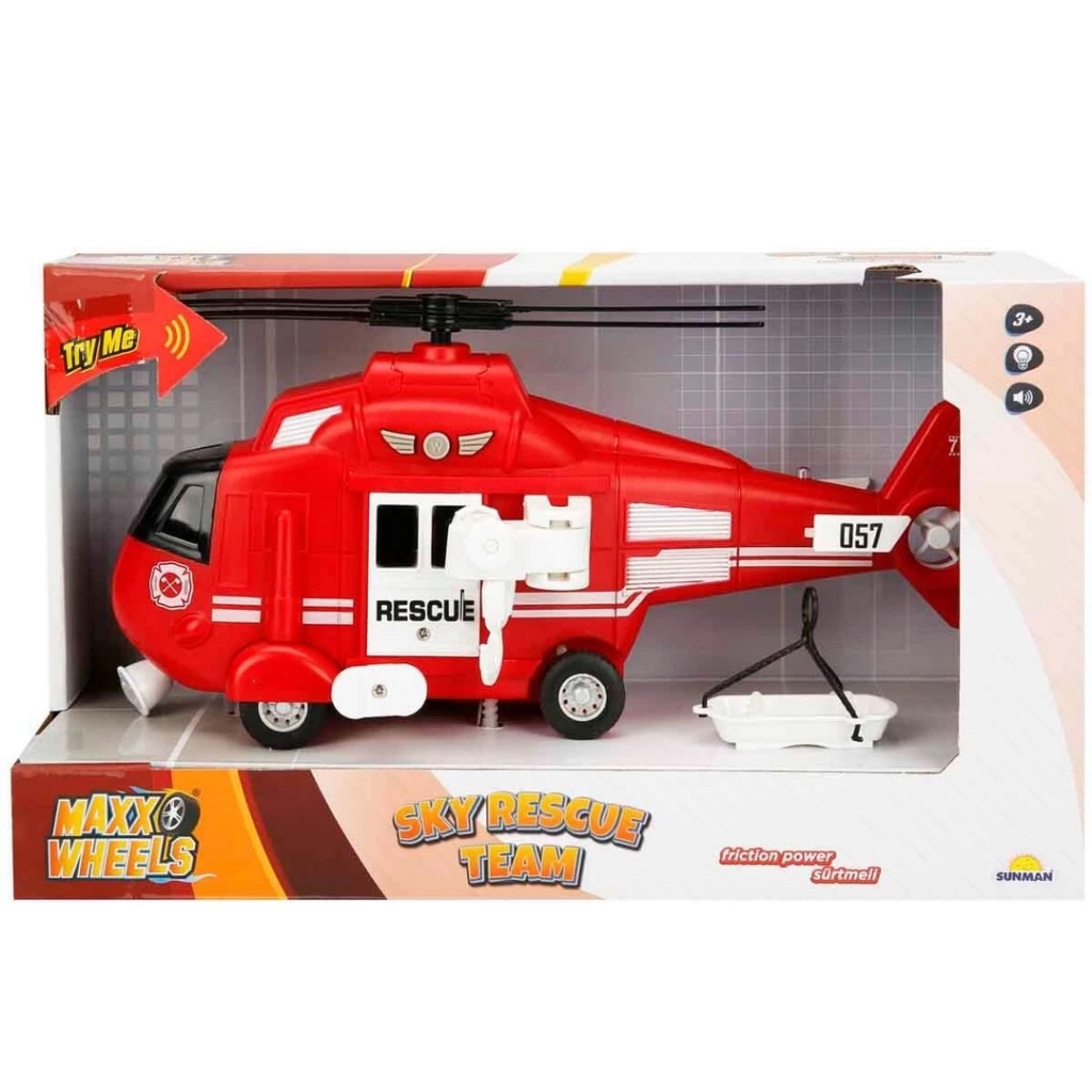 Çocuk Eğitici Gelişim 1:16 Maxx Wheels Sesli ve Işıklı Helikopter - Görsel 5