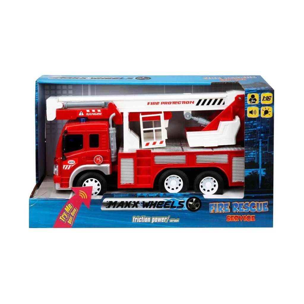 Eğitici Oyuncak 1:16 Sesli ve Işıklı İtfaiye Araçları - Görsel 3