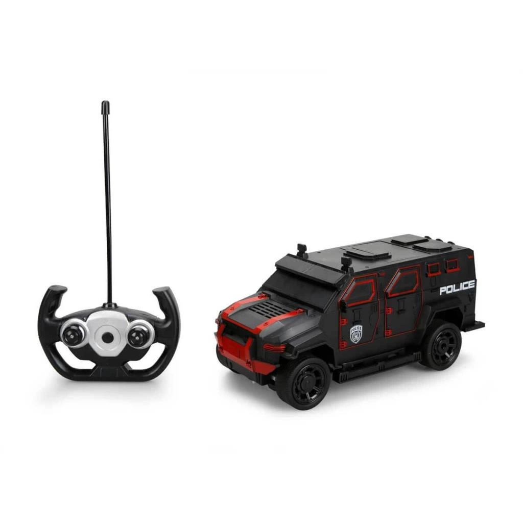 Eğitici Oyuncak 1:16 Uzaktan Kumandalı Işıklı Polis Panzer - Görsel 4
