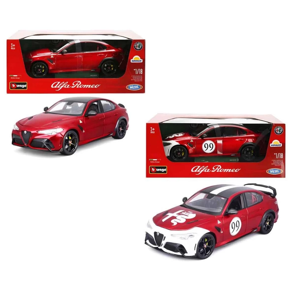 Çocuk Eğitici Gelişim 1:18 Alfa Romeo Giulia GTAm Model Araba - Görsel 3