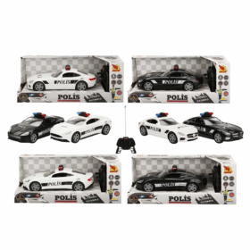 Uzaktan Kumandalı Işıklı Polis Arabası 21 cm, Çocuklar İçin Eğitici Polis Oyun Aracı