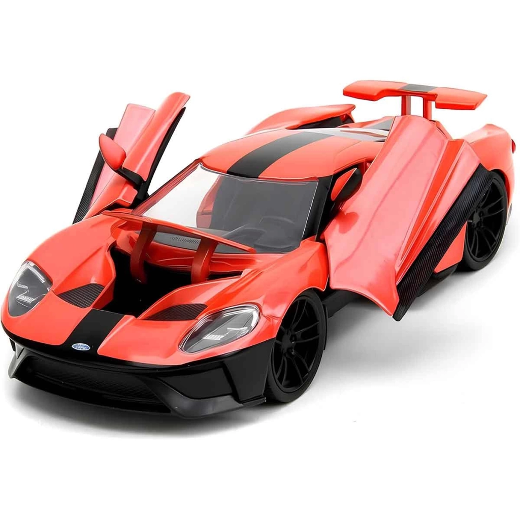 Çocuk 1:24 Jada Pink Slips 2017 Ford GT Metallic Orange Model Araba - Görsel 2
