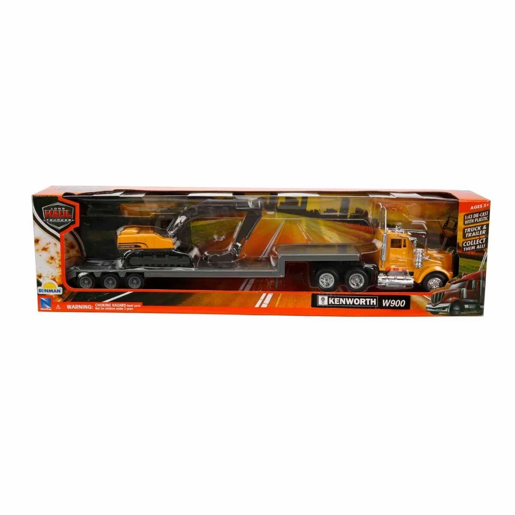 1:43 Long Haul Kenworth Taşıyıcı Tır ve Ekskavatör - Görsel 2