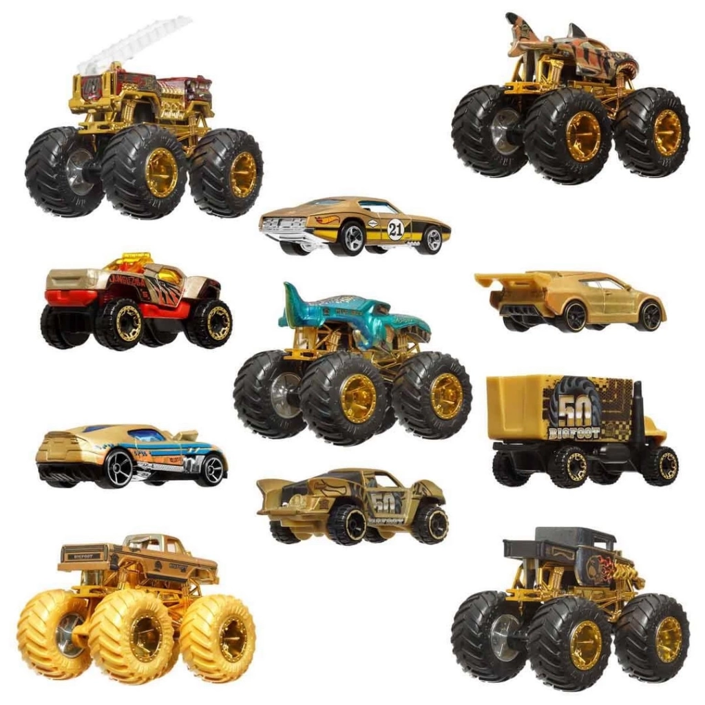 1:64 Hot Wheels Monster Trucks Bigfoot Trophy Şampiyonları Araba ve Kamyonlar - Görsel 2