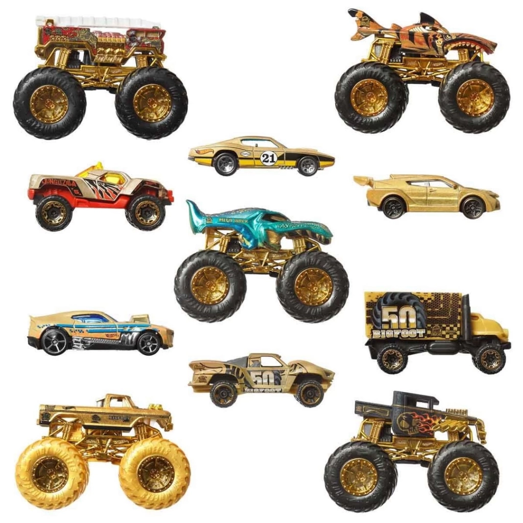 1:64 Hot Wheels Monster Trucks Bigfoot Trophy Şampiyonları Araba ve Kamyonlar - Görsel 3