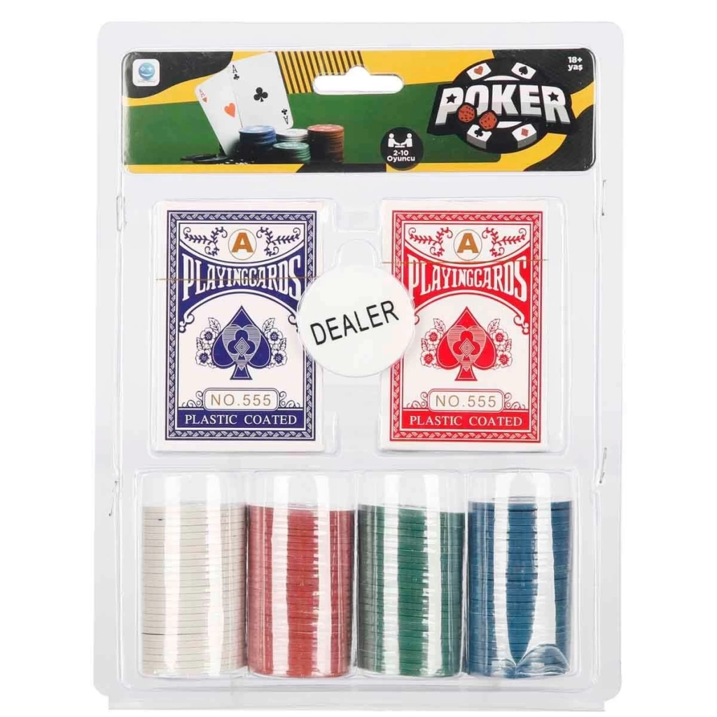 Çocuk Eğitici Oyuncak 100'lü Poker Set - Görsel 3