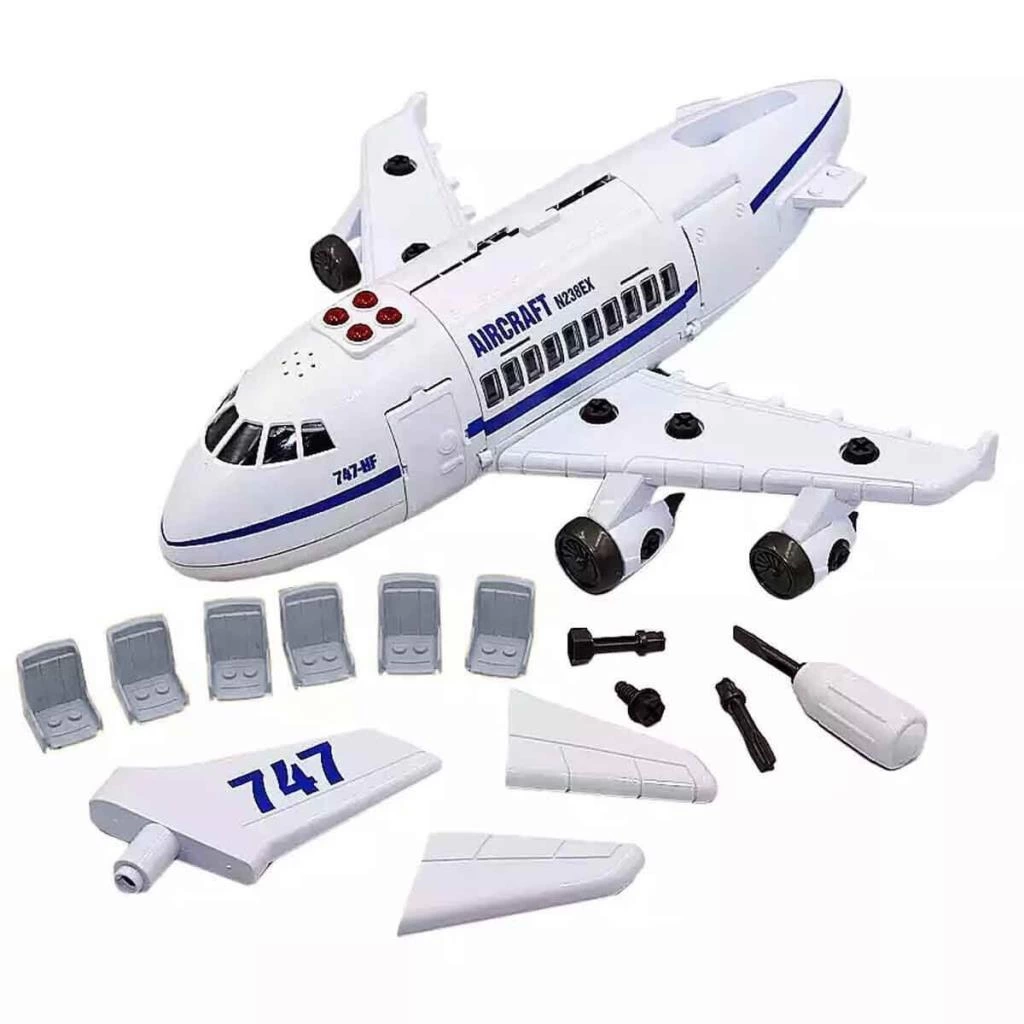 Işıklı ve Sesli Sök-Tak Yolcu Uçağı – Eğitici ve Motor Gelişim Oyuncağı - Görsel 2