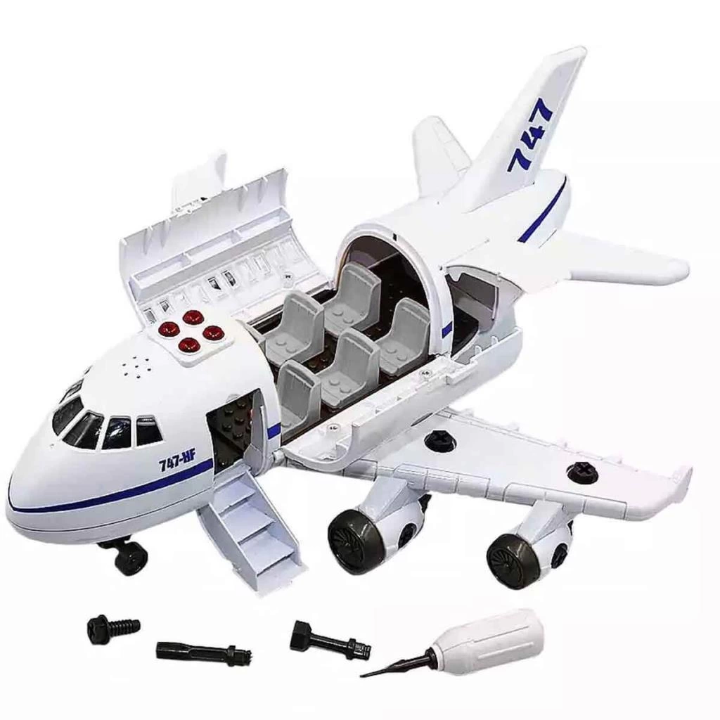 Işıklı ve Sesli Sök-Tak Yolcu Uçağı – Eğitici ve Motor Gelişim Oyuncağı - Görsel 3