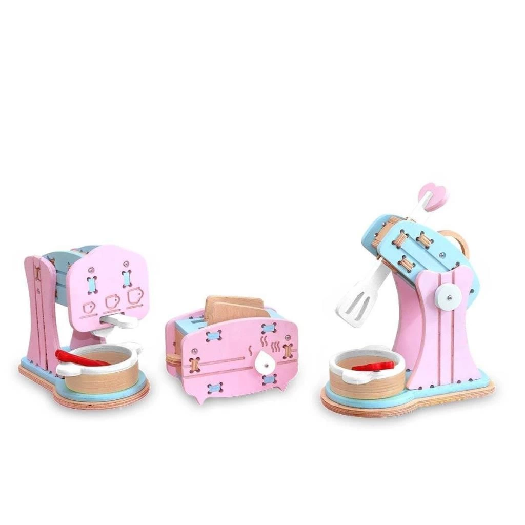 Çocuk 1007 Ahşap Mutfak Gereçleri Seti - Lulubere Oyuncak - Görsel 3