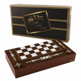 1020760 Antik Yonca Sedef Tavla Takımı ,Star okey