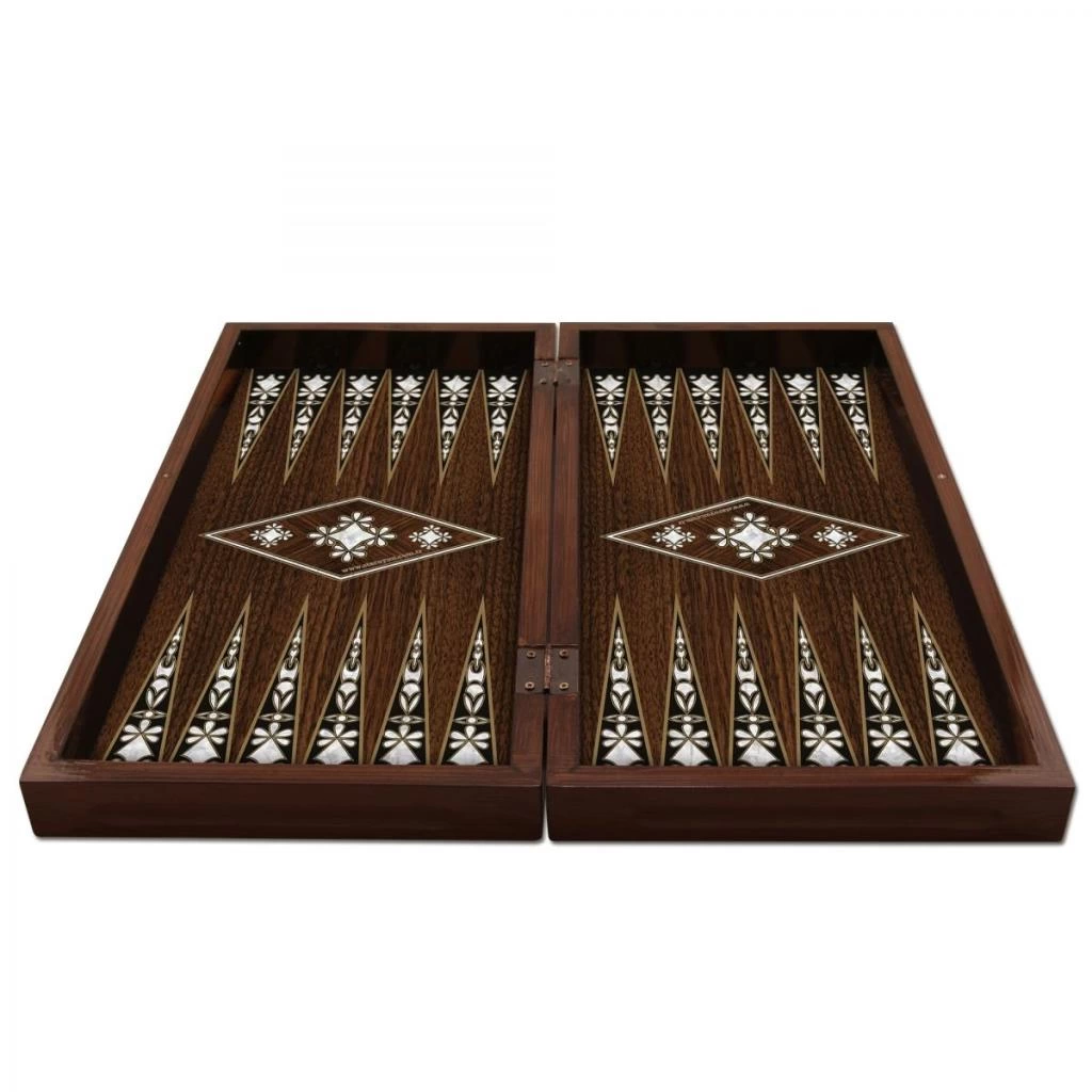 1020760 Antik Yonca Sedef Tavla Takımı ,Star okey - Görsel 3