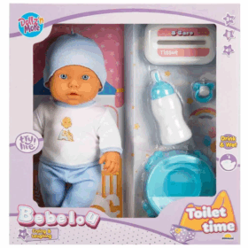 Sesli Bebelou Tuvalet Zamanı Bebek Seti 32 cm Gelişim Oyuncağı