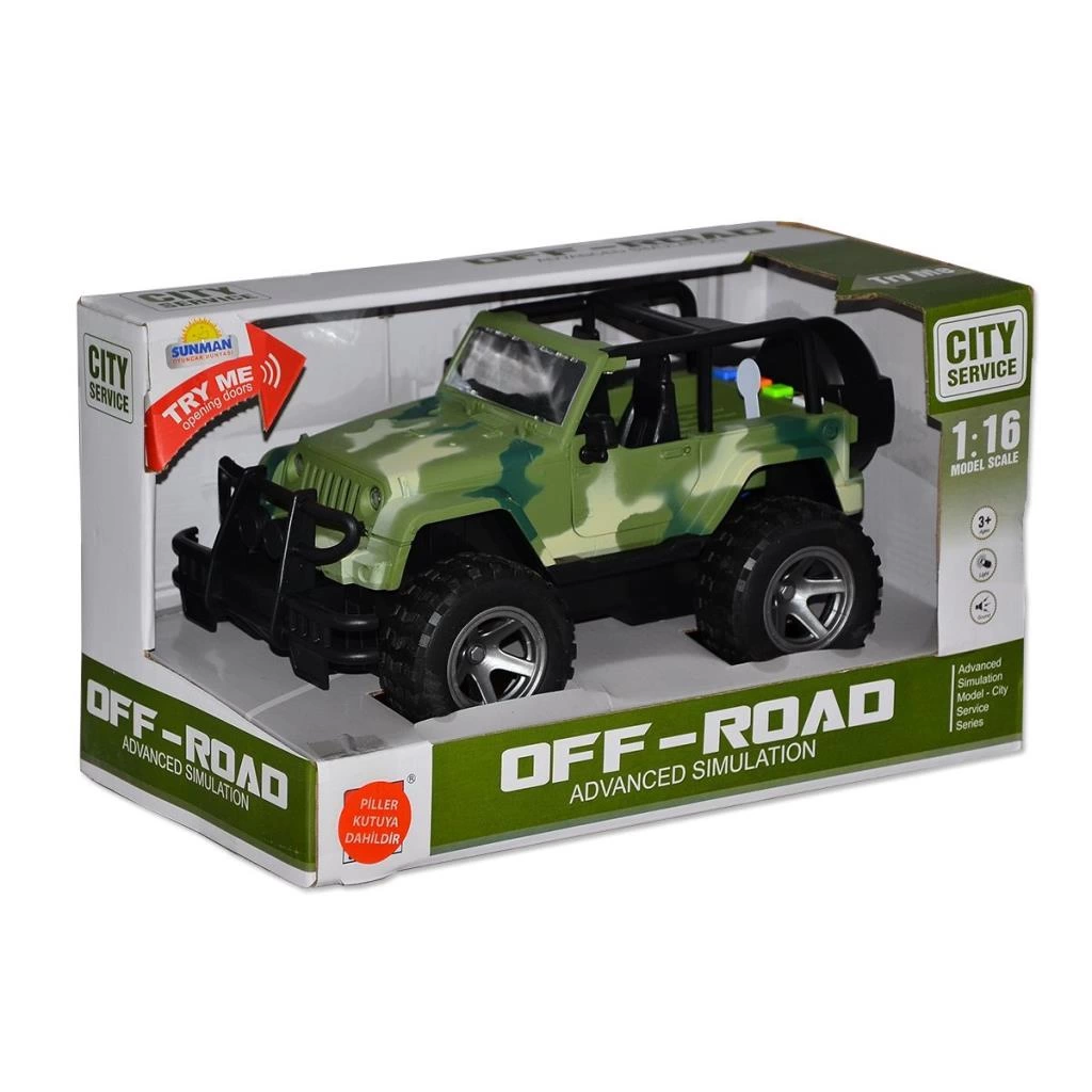 Çocuk 10390 1:16 Sesli ve Işıklı Jeep - Görsel 3