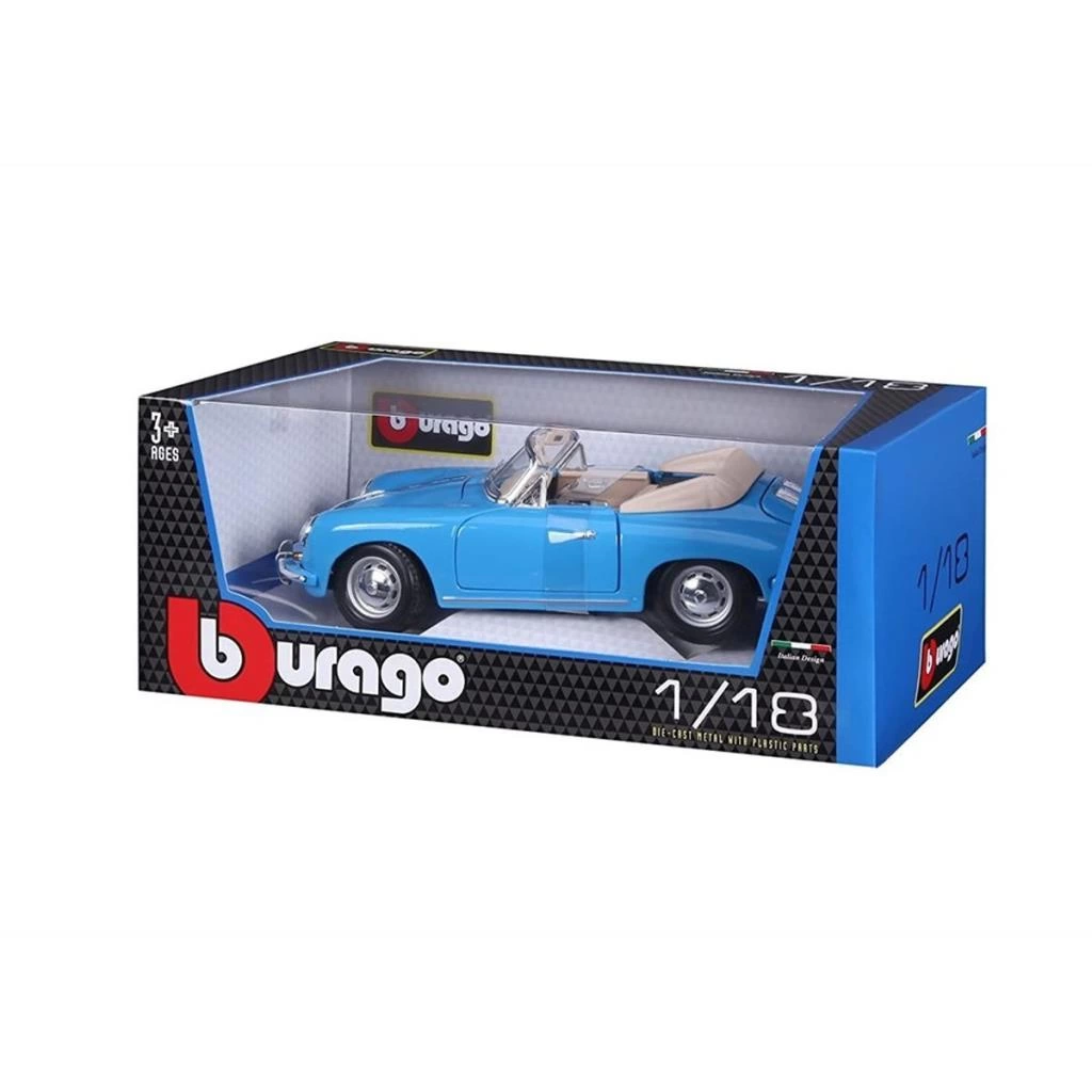Burago 1:18 Porsche 356B Cabriolet 1961 Model Araba – Klasik ve Şık Koleksiyon Aracı