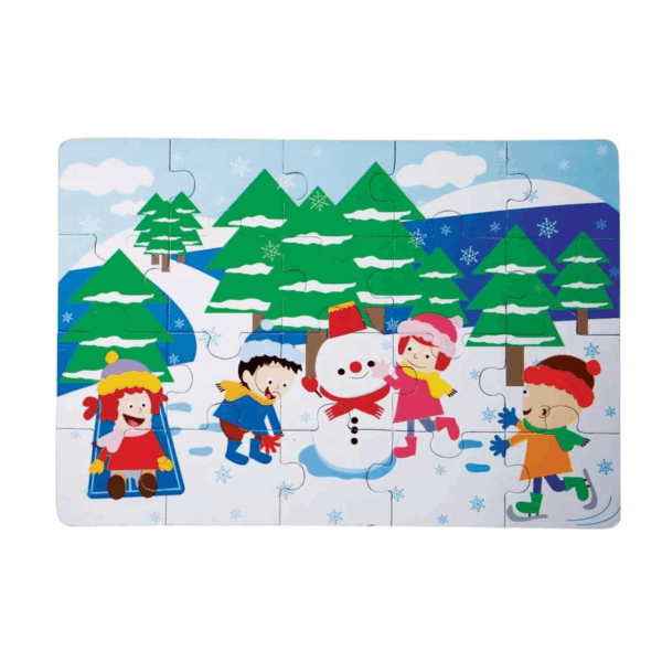 Çocuk 1278-CS Chiva, Kış Ahşap Yer Puzzle