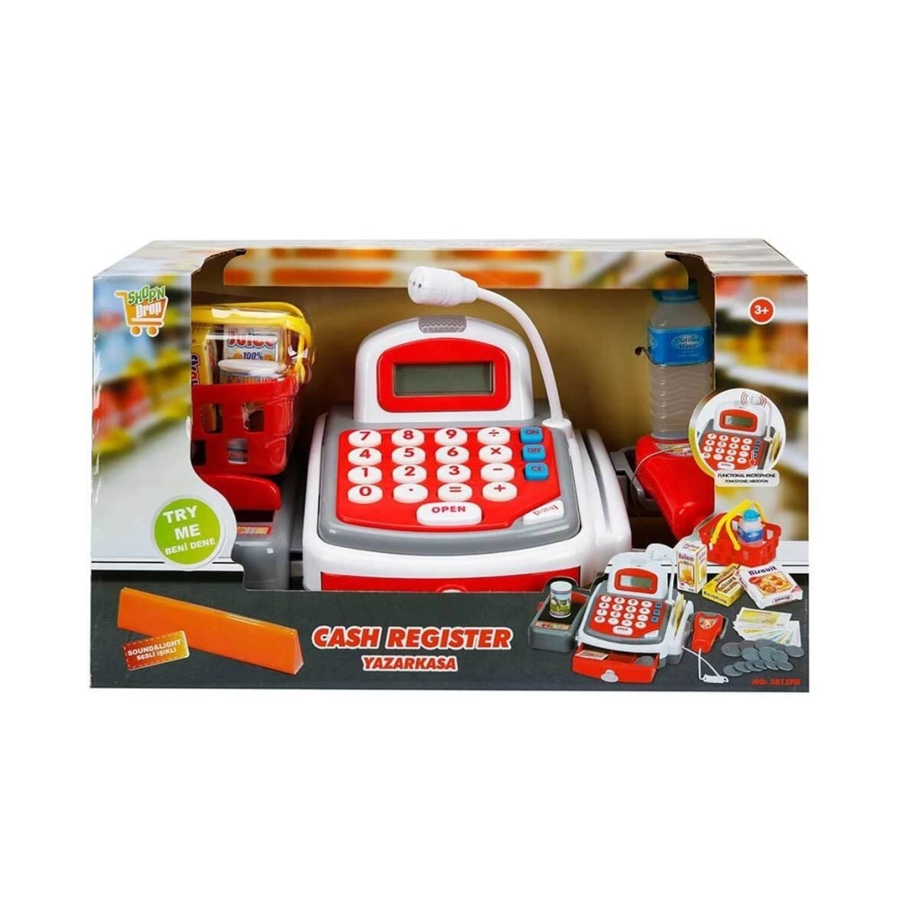 Eğitici Oyuncak 12815 Sunman, Market Kasa Seti Mikrofonlu