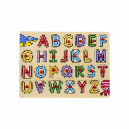 Çocuk Eğitici Oyuncak 130443 Ahşap Raptiyeli Bultak Alfabe