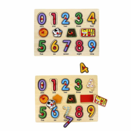 Çocuk Eğitici Oyuncak 130444 Ahşap Raptiyeli Puzzle Saat