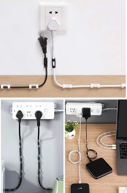 Eğitici Oyuncak 20'li Yapışkanlı Kablo Sabitleyici Şeffaf Klips - Görsel 4