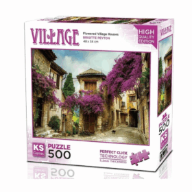20062Flowered Village Houses 500 Parça Puzzle