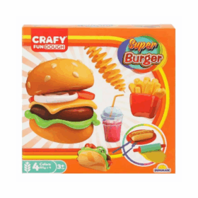 Çocuk 2015 Crafy Süper Burger Oyun Hamuru Seti 200 g 12 Parça