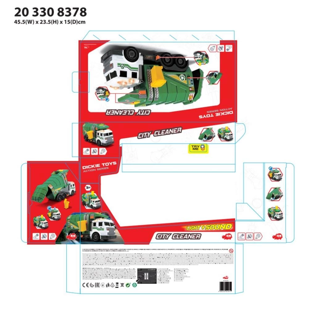 Eğitici Oyuncak 203308378 Dickie, Sesli ve Işıklı Şehir Temizleyici 35 cm - Görsel 4