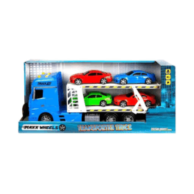 Çocuk 2326 1:24 Maxx Wheels Sesli ve Işıklı 2 Katlı Transporter Tır 44 cm