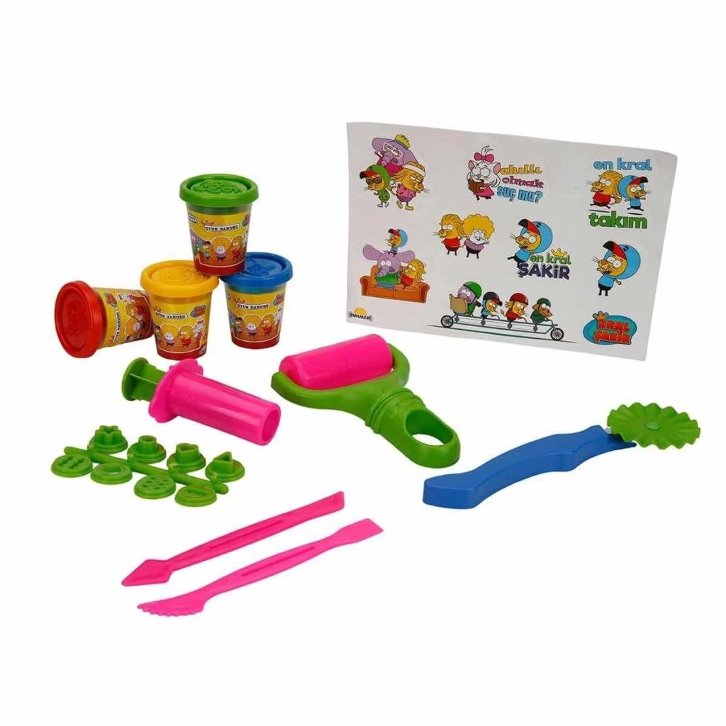 2468 Crafy Kral Şakir Sırt Çantalı Oyun Hamuru Seti 200 g 18 Parça - Görsel 2
