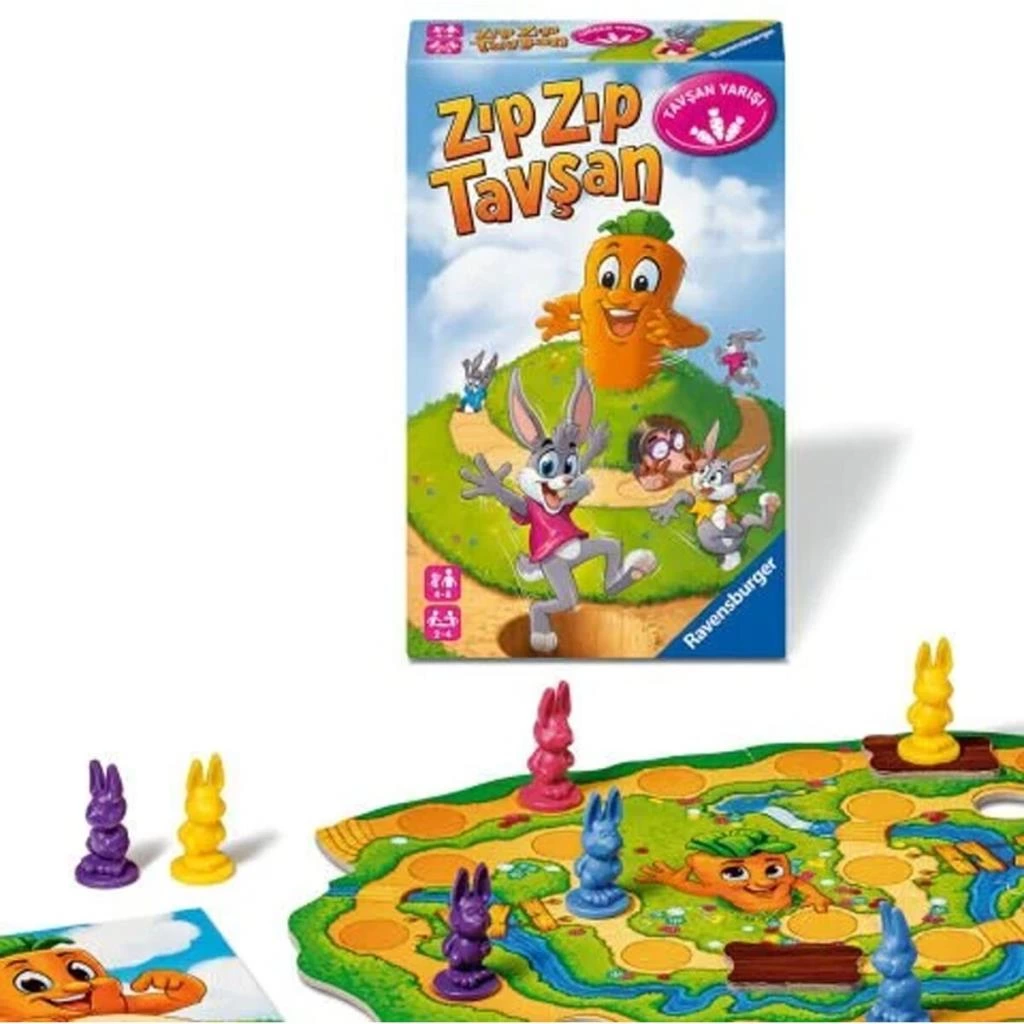 Eğitici Oyuncak 248810 Ravensburger - ZıpZıp Tavşan - Seyahat Boy Kutu Oyunu - Görsel 2