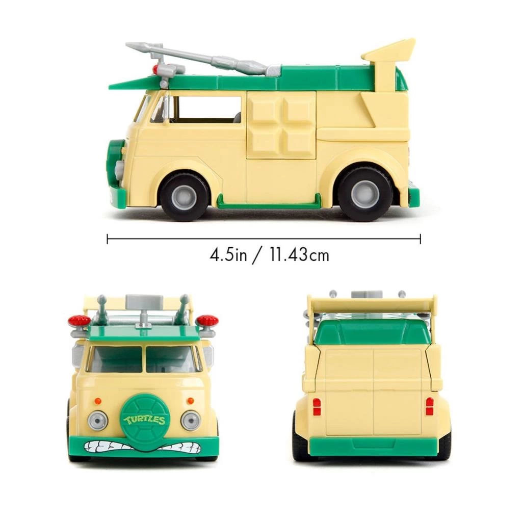 Jada Turtles Party Wagon 1 32 Çocuklar İçin Eğitici Araba Seti - Görsel 5