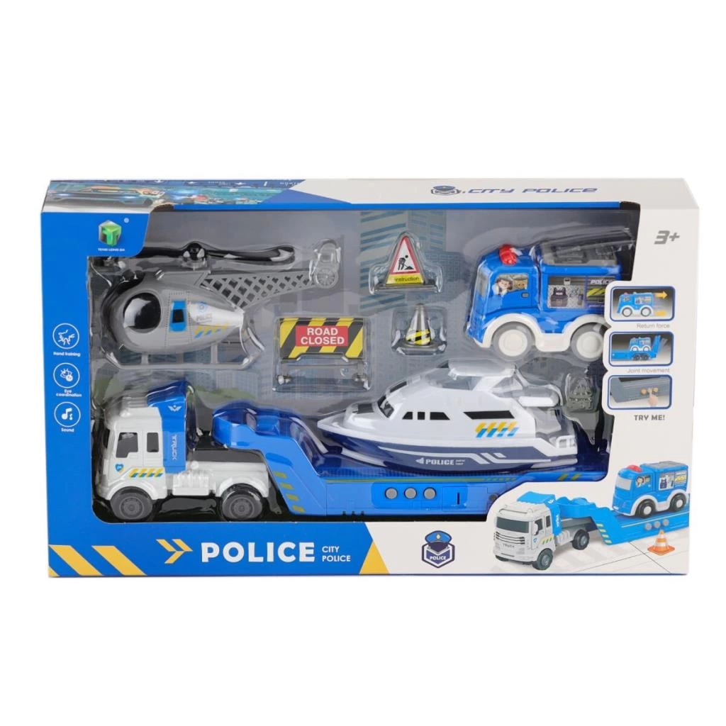 Eğitici Oyuncak 2630-3 Kutulu 4 araçlı Taşıyıcı Tır Set - Görsel 3