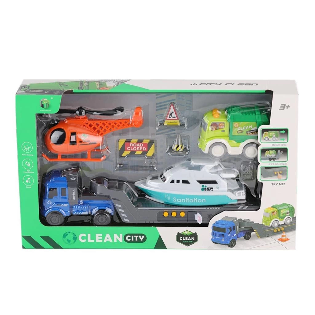 Eğitici Oyuncak 2630-3 Kutulu 4 araçlı Taşıyıcı Tır Set - Görsel 5