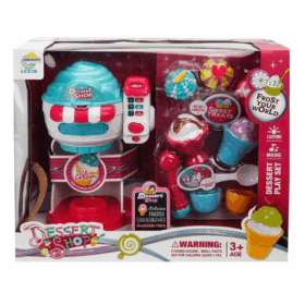 Çocuk 2751 Dessert Shop Sesli ve Işıklı Dondurma Yapma Makinesi -Sunman