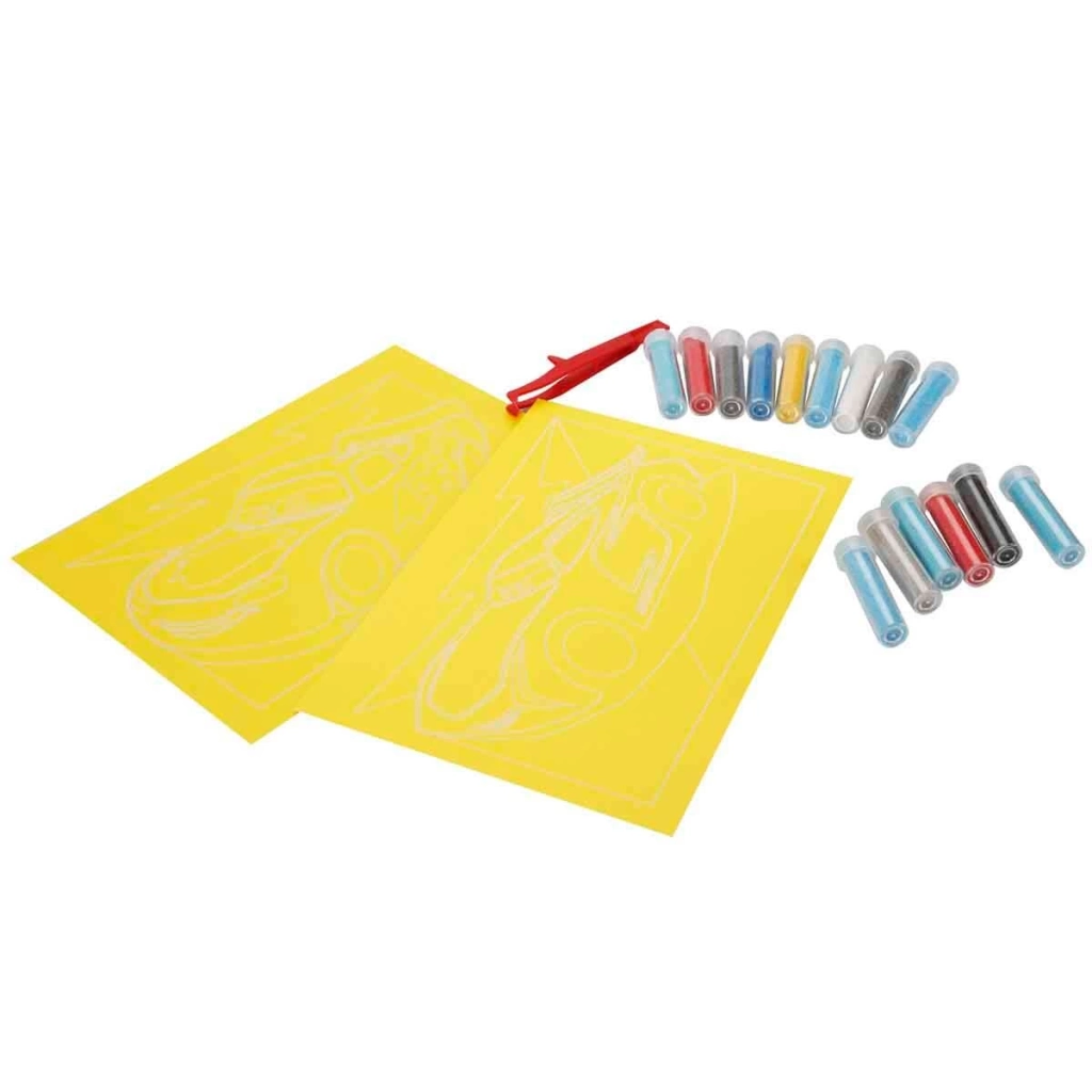 Çocuk 2in1 Disney Cars Kum Boyama Seti S00005171 - Görsel 3